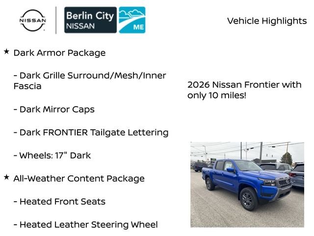 New 2026 Bluestone Pearl Nissan Crew Cab SV image 7