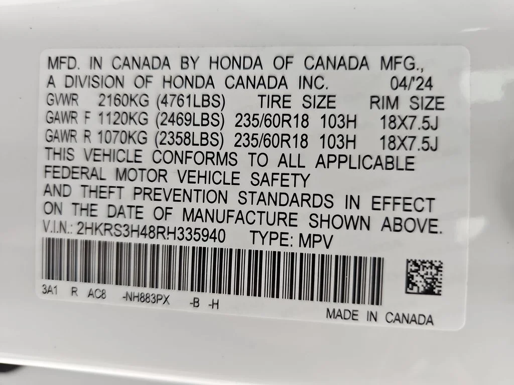 Certified Used 2024 Platinum White Pearl Honda EX image 43