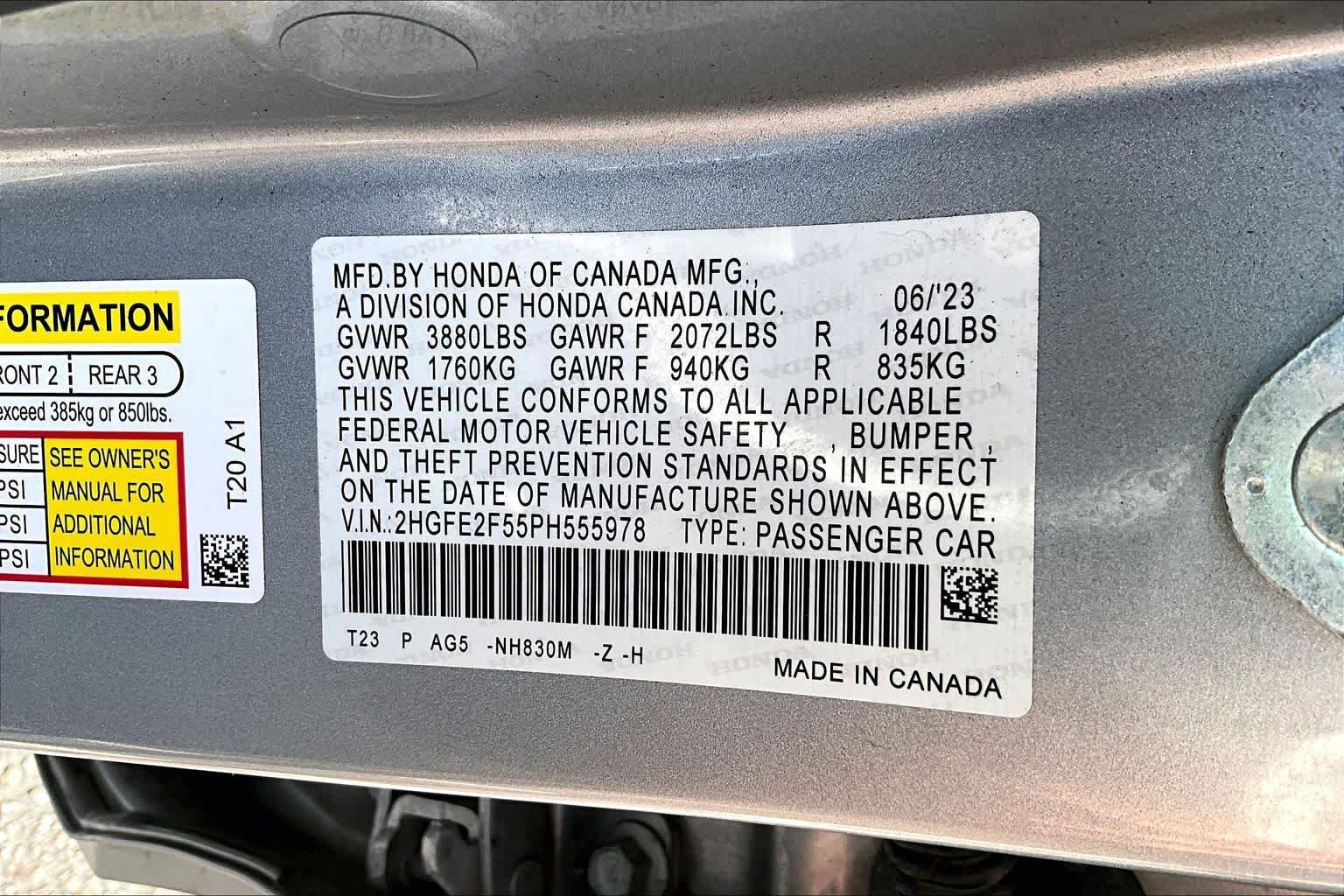 Certified Used 2023 Lunar Silver Metallic Honda Sport image 32