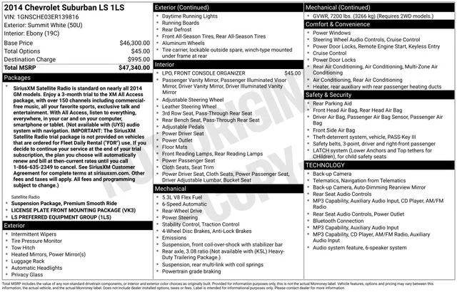 Used 2014 White Chevrolet LS image 2