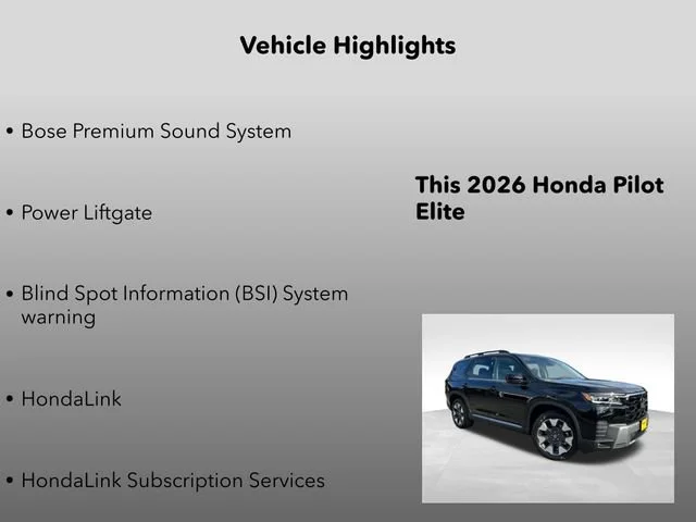 New 2026 Crystal Black Pearl Honda Elite image 5