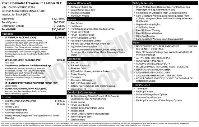 Used 2023 Mosaic Black Metallic Chevrolet LT Leather image 5