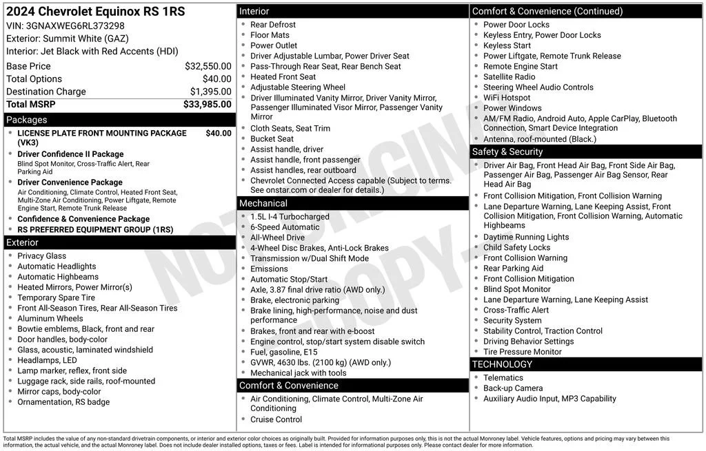Used 2024 Summit White Chevrolet RS image 38