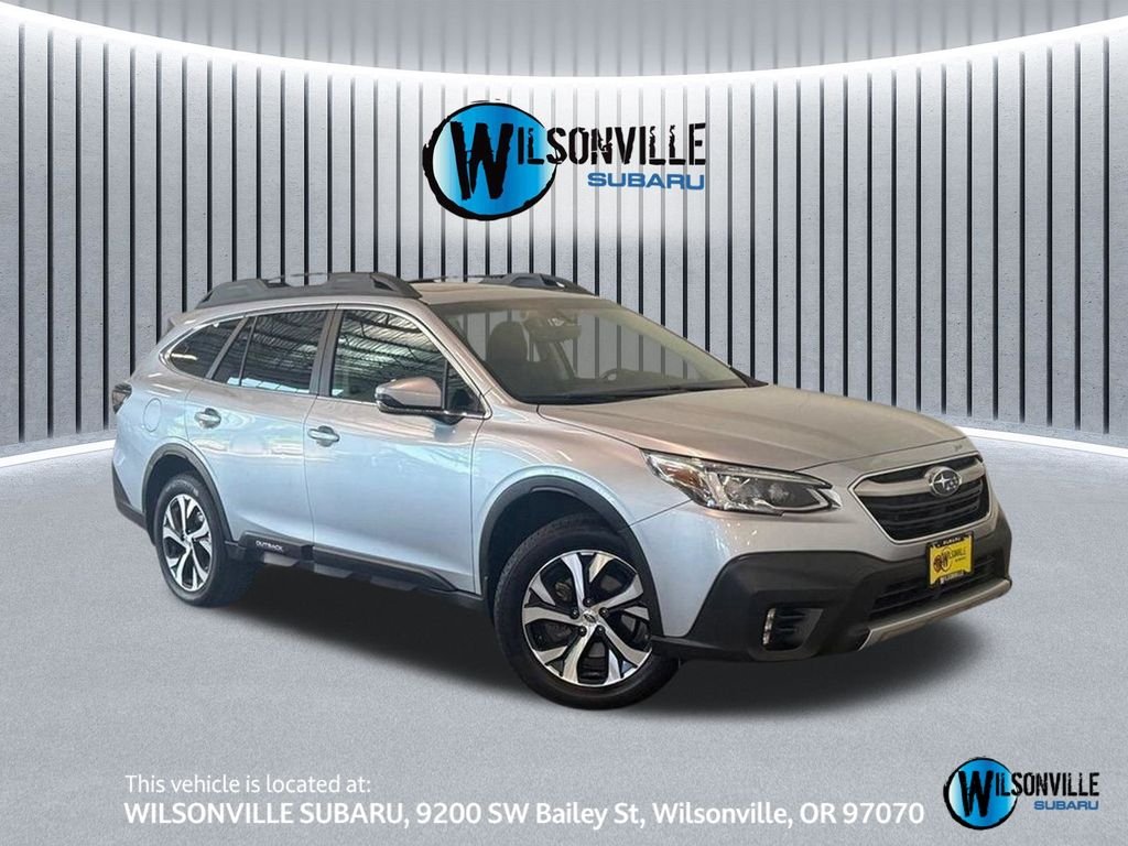 Certified Used 2021 Silver Subaru Limited image 1