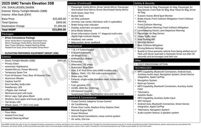 Used 2025 Black GMC Elevation image 7