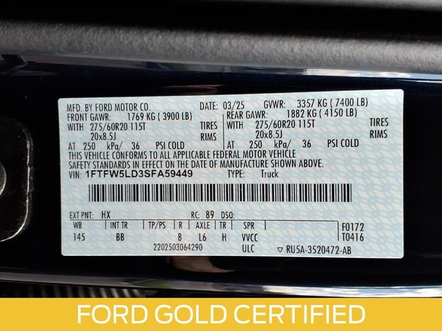 Certified Used 2025 Blue Metallic Ford Lariat image 18