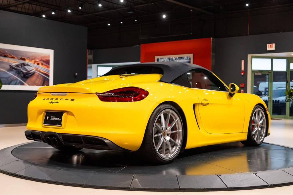 Used 2016 Racing Yellow Porsche Spyder image 42