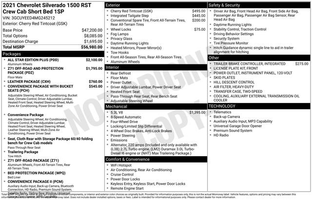 Used 2021 Red Chevrolet RST image 38