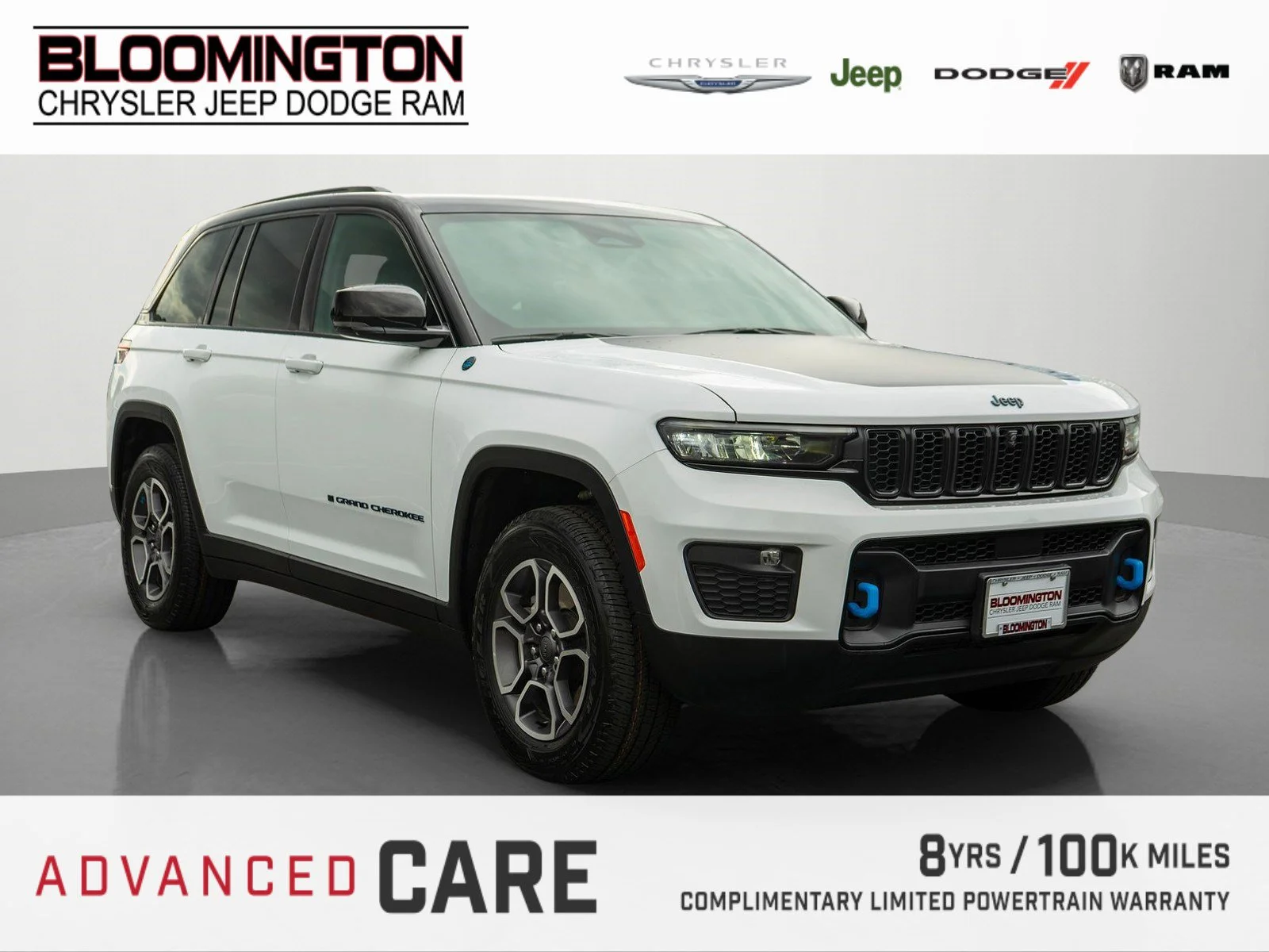 Used 2022 Bright White Clearcoat Jeep Trailhawk 4xe image 1