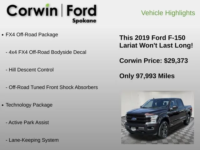 Used 2019 Magma Red Metallic Ford Lariat image 6