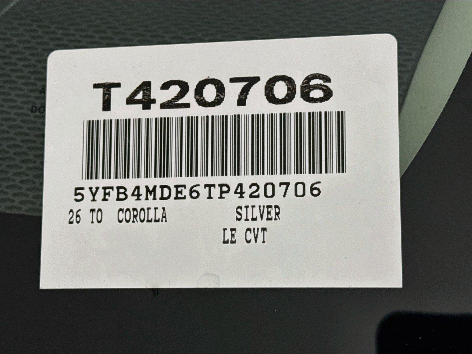 Certified Used 2026 Classic Silver Metallic Toyota LE image 42