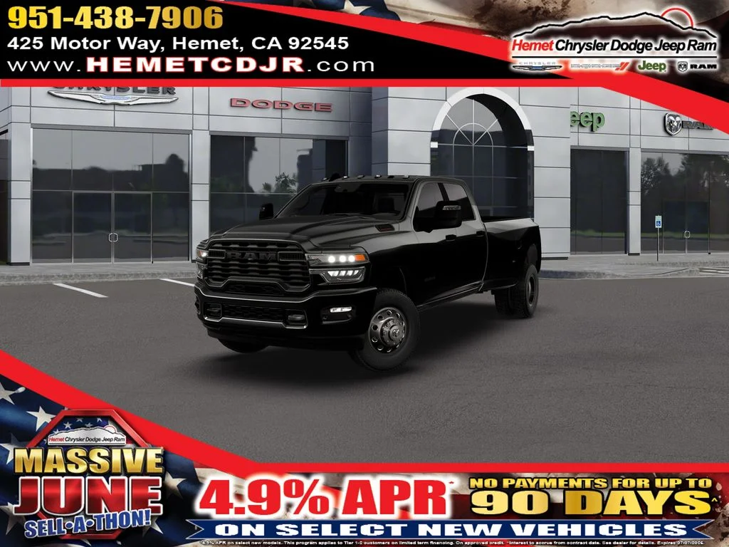 New 2026 Diamond Black Crystal Pearl-Coat Exterior Paint RAM Big Horn Night Edition image 1