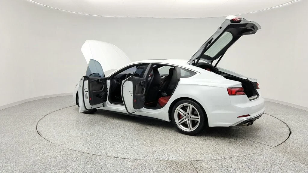 Used 2019 Glacier White Metallic Audi Premium Plus 3.0 TFSI quattro w/ B&O Sound & Magma Red Leather image 12
