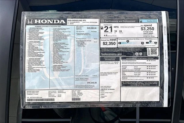 2026 Honda Ridgeline RTL - Photo 18