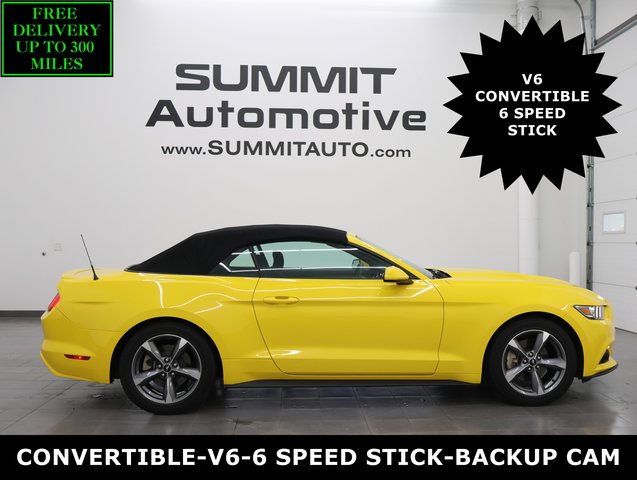 2016 Ford Mustang V6 Convertible: CONVERTIBLE-V6-6 SPEED STICK SHIFT-RWD-BACKUP CAM