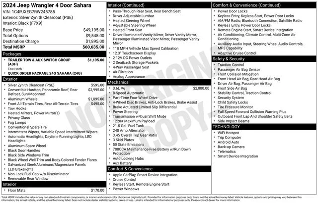 Used 2024 Silver Jeep Sahara image 37