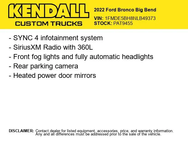 Used 2022 White Ford Big Bend image 2