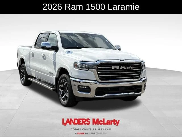 New 2026 Bright White Clear-Coat Exterior Paint RAM Laramie image 2