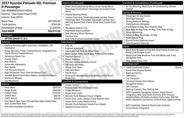 New 2027 Green Hyundai SEL Premium image 26
