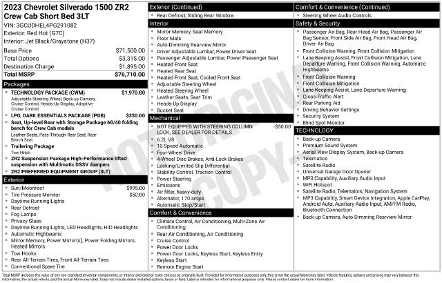 Used 2023 Red Chevrolet ZR2 image 30