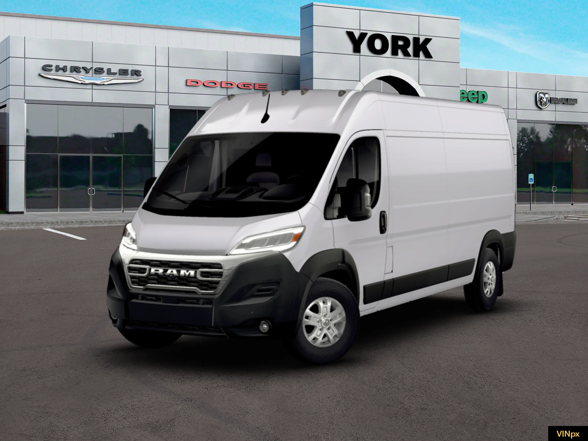 New 2026 Bright White Clear-Coat Exterior Paint RAM High Roof image 1