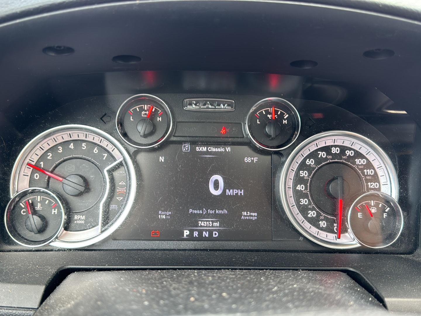 Used 2018 Brilliant Black Crystal Pearlcoat Ram Night image 16
