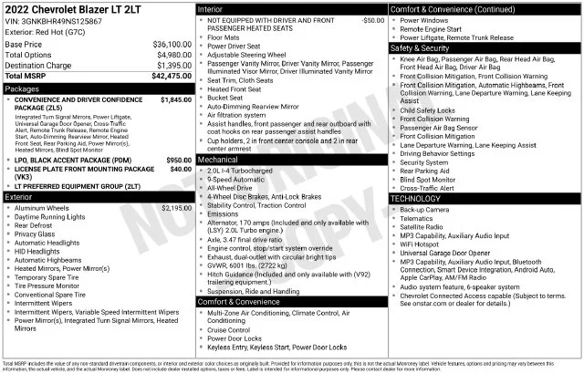 Used 2022 Red Chevrolet LT image 33