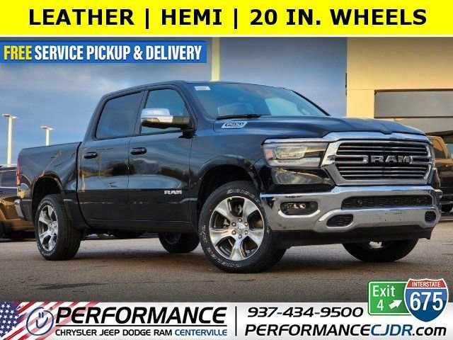 Used 2023 Diamond Black Crystal Pearlcoat Ram Laramie image 1
