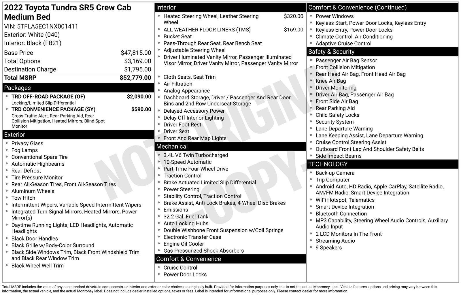 Used 2022 White Toyota SR5 image 35