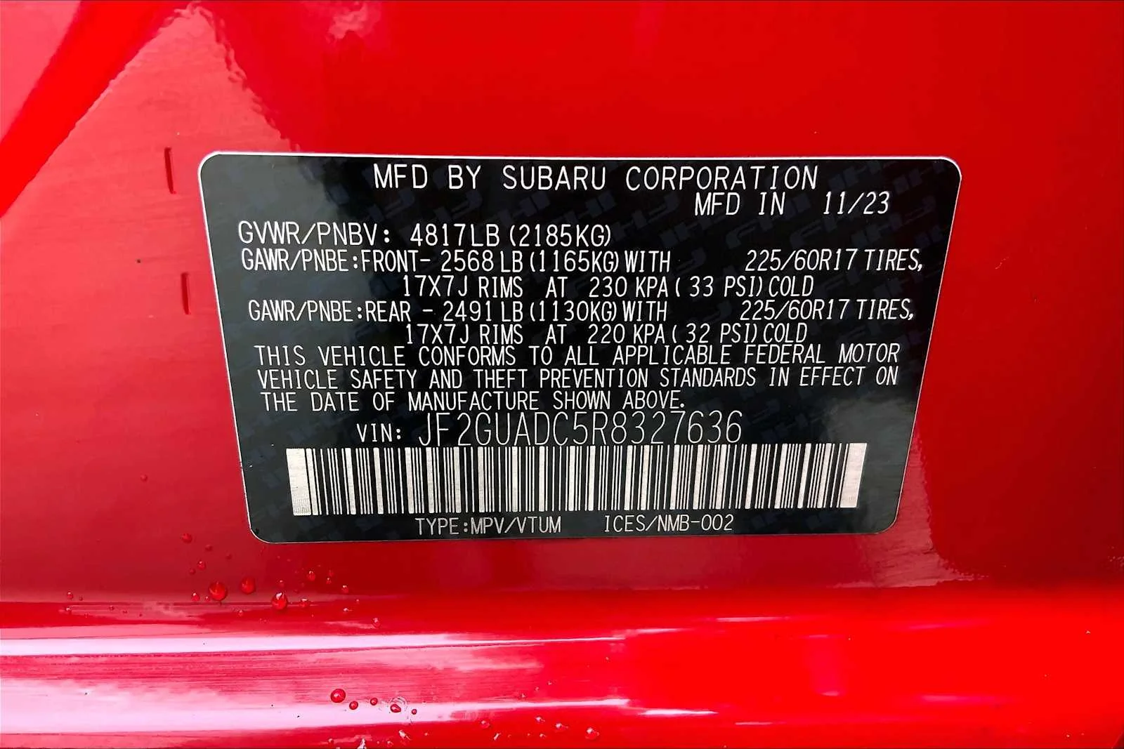 Certified Used 2024 Pure Red Subaru Premium image 33