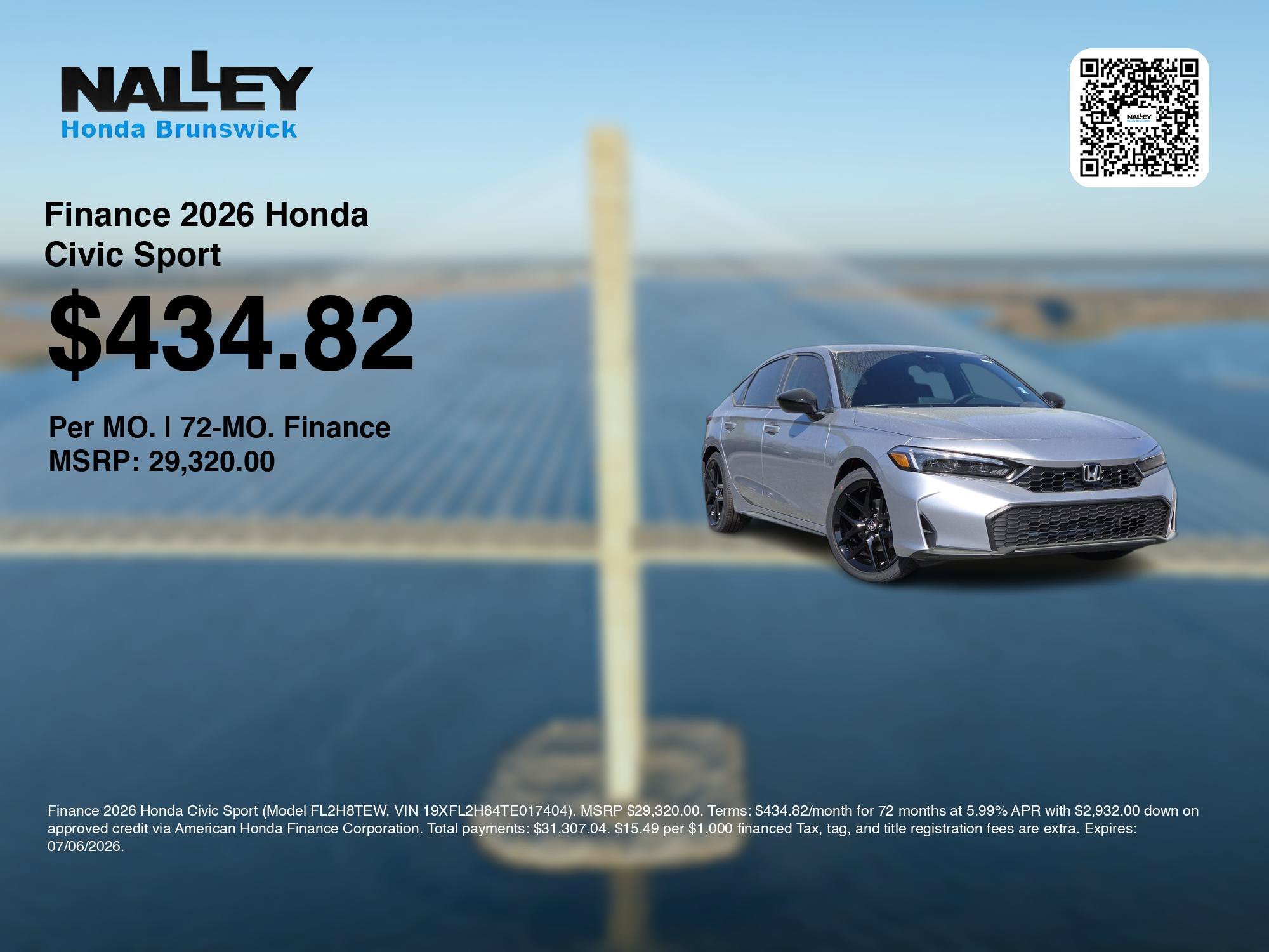 New 2026 Solar Silver Metallic Honda Sport image 7