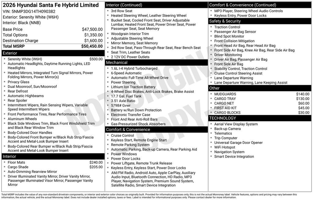 New 2026 White Hyundai Limited image 3
