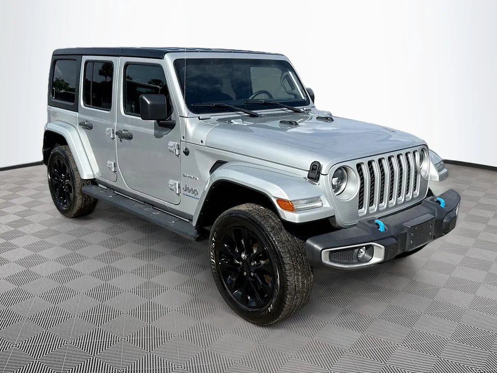 Used 2023 Silver Jeep Sahara 4xe image 4