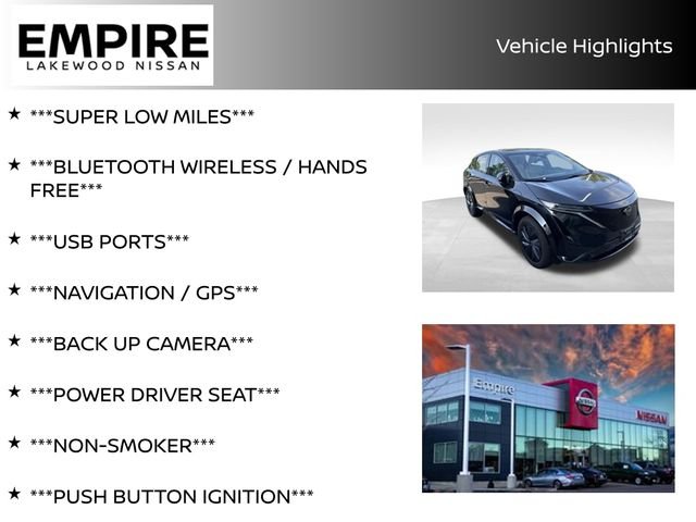 Certified 2024 Nissan ARIYA Engage+ with VIN JN1DF0BB9RM734594 for sale in Lakewood, CO