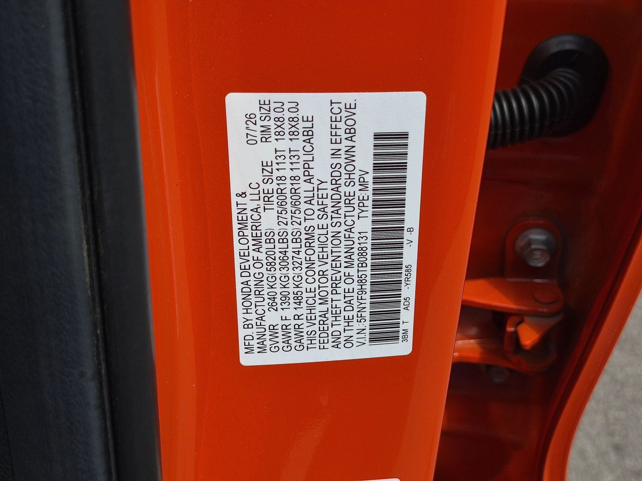 New 2026 Sunset Orange Honda TrailSport Elite image 17