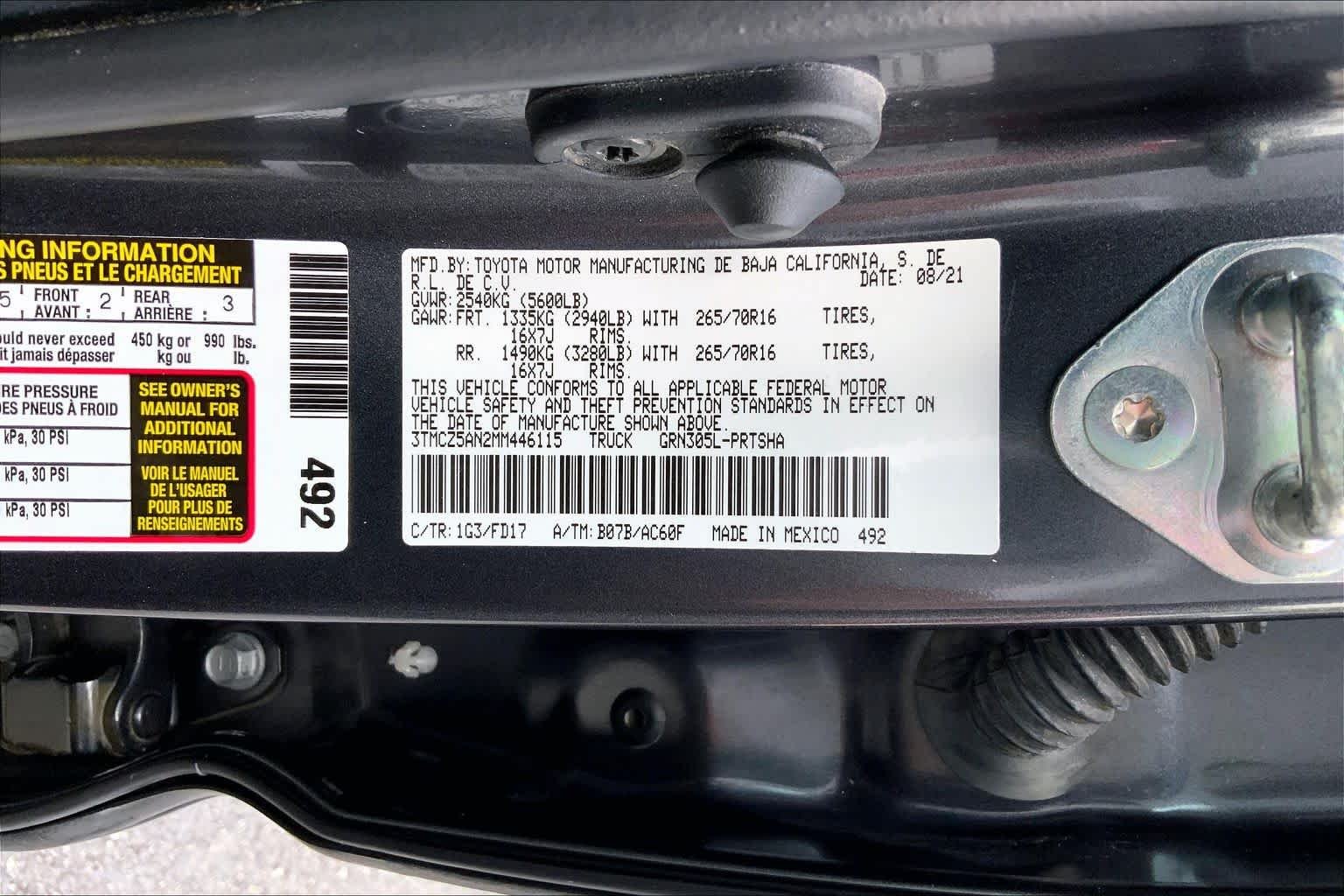Certified Used 2021 Magnetic Gray Metallic Toyota TRD Off Road image 31