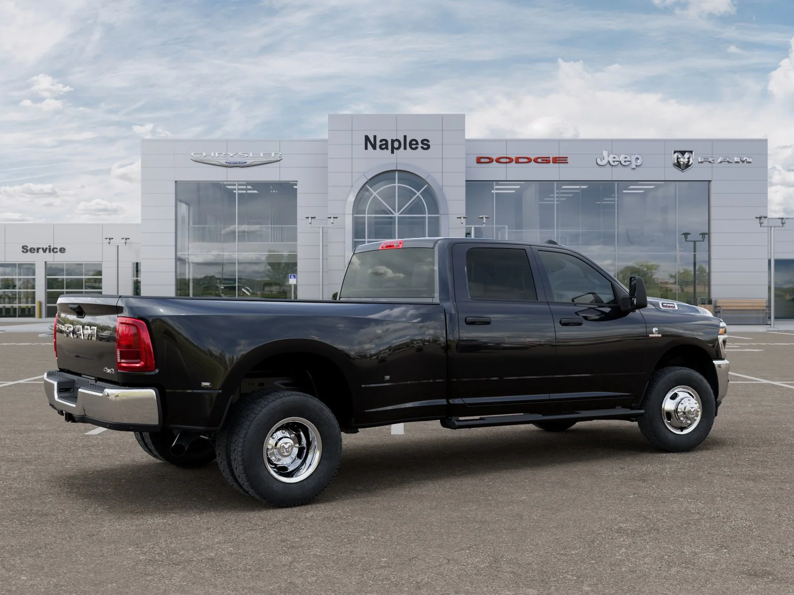 New 2026 Diamond Black Crystal Pearl-Coat Exterior Paint RAM Tradesman image 4