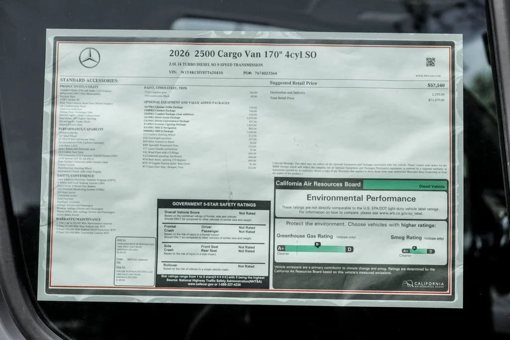 New 2026 Graphite Gray Mercedes-Benz Cargo 170 WB image 55