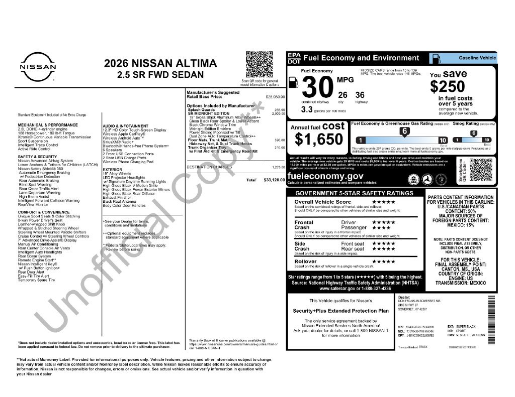 New 2026 Black Nissan 2.5 SR image 26
