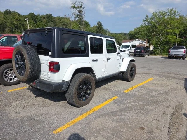 Certified Used 2023 Bright White Clearcoat Jeep Sahara 4xe image 3
