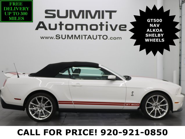 2010 Ford Mustang GT500 Convertible: GT500-CONVERTIBLE-6 SPEED STICK-NAV-SHELBY FORGED ALKOA WHEELS-HID LIGHTS