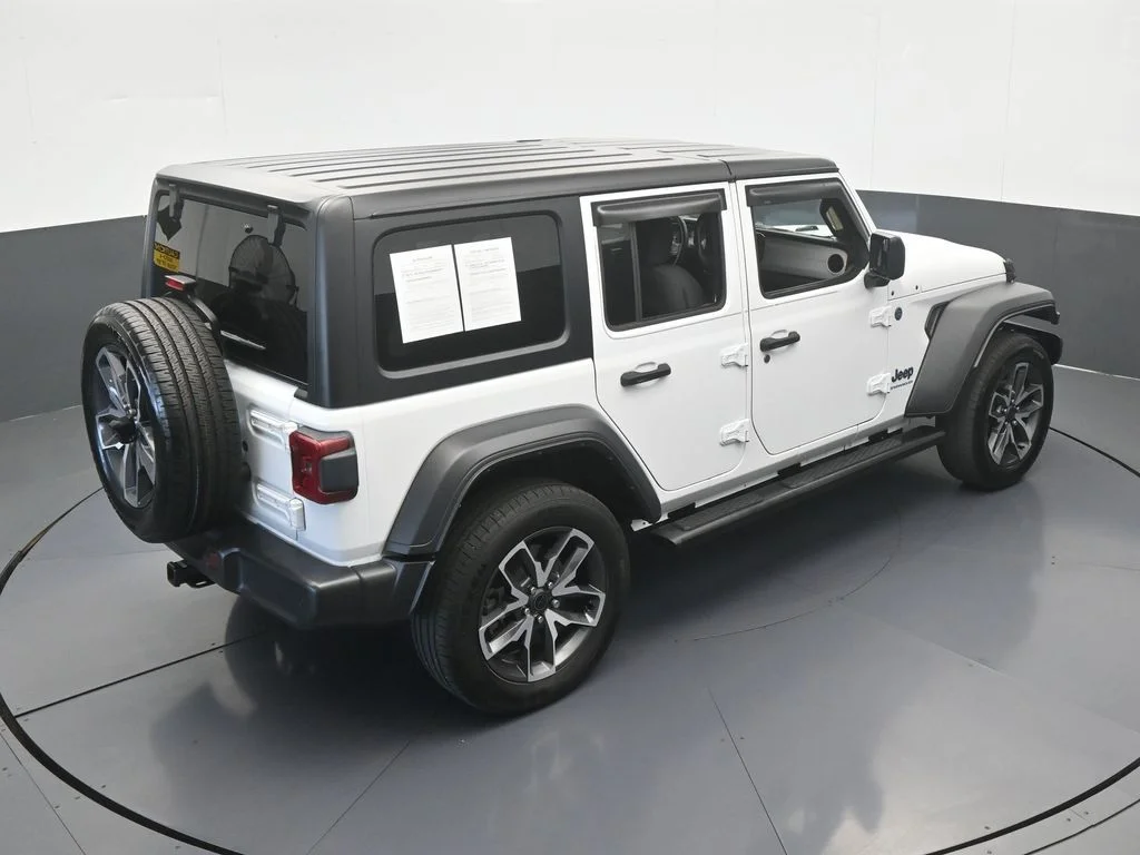 Used 2024 Bright White Clearcoat Jeep Sport S 4xe image 47
