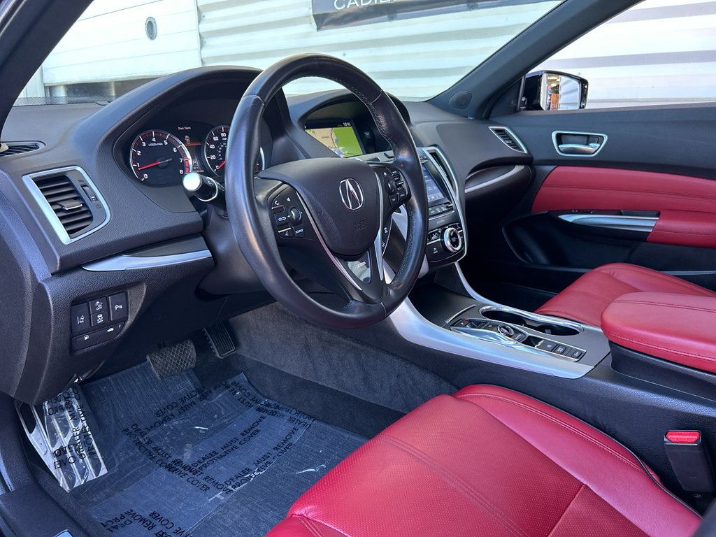 Used 2019 Crystal Black Pearl Acura w/A-Spec Pkg Red Leather image 11