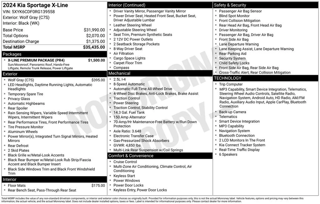 Certified Used 2024 Gray Kia X-Line image 2