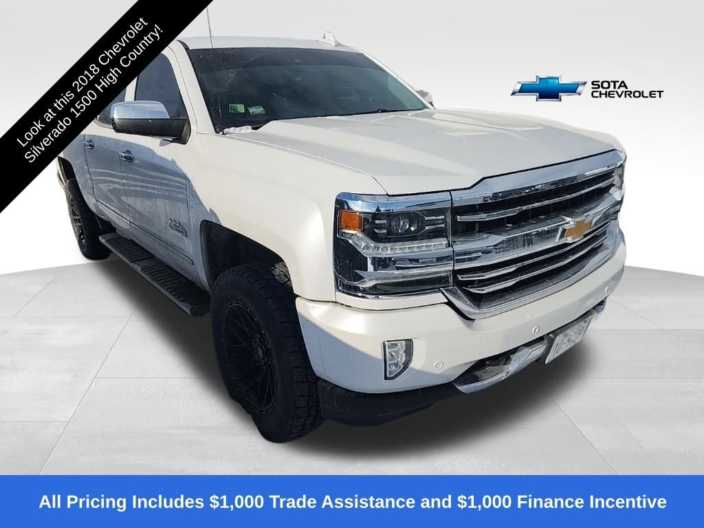 Used 2018 Chevrolet Silverado 1500 High Country with VIN 3GCUKTEJ5JG597836 for sale in Northfield, Minnesota