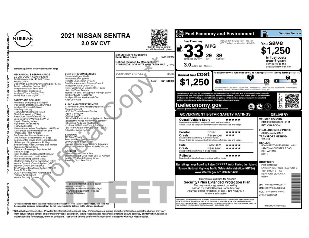 Used 2021 Blue Nissan SV image 17