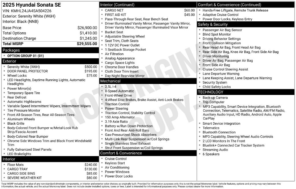 Certified Used 2025 White Hyundai SE image 7