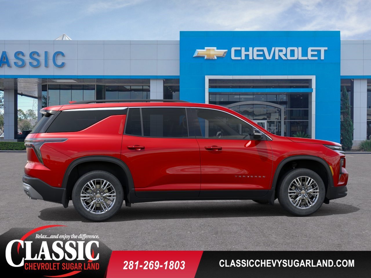 2026 Chevrolet Traverse LT Red at Classic Elite Chevrolet Sugar Land
