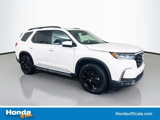 Certified Used 2025 Platinum White Pearl Honda 2WD Touring w/HPD Wheels image 1