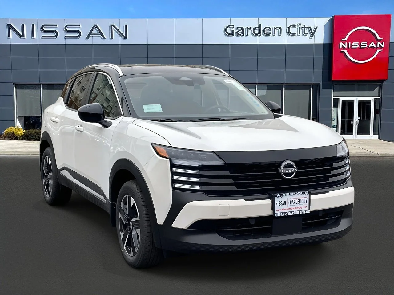 New 2026 Aspen White Tricoat/Super Black Nissan SV image 1
